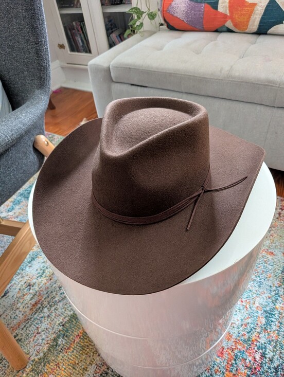 Anthropologie Wyeth Vega Wool Rancher Hat Chocolate Brown Australian Cowboy main image 4